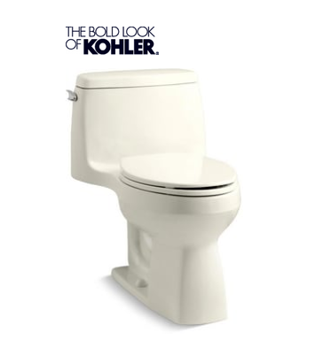 Santa Rosa™ 1.28 gpf Elongated One Piece Toilet with Left-Hand Trip Lever in Biscuit